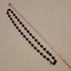 Elegant Black Beaded Necklace